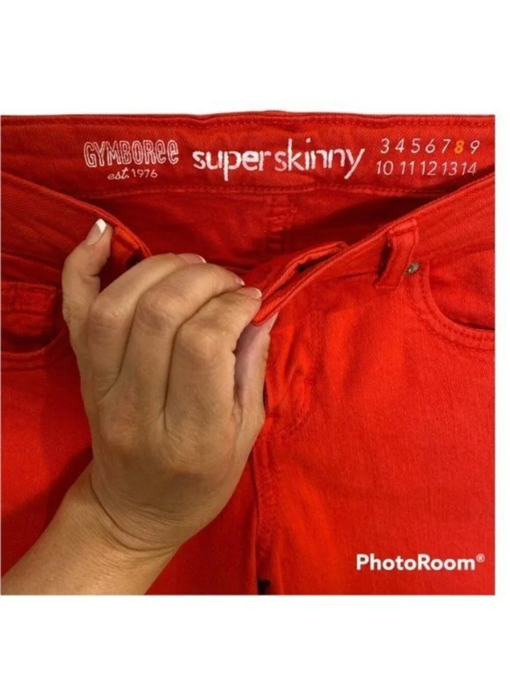Gymboree Girls Red Super Skinny Jeans Denim Pants Size 8